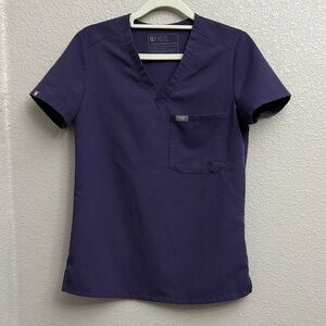 FIGS Catarina One Pocket Scrub Top in Purple Shadow PO 2197 XXSmall